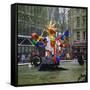 Colourful Sculptures of the Tinguely Fountain, Pompidou Centre, Beaubourg, Paris, France, Europe-Roy Rainford-Framed Stretched Canvas