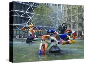 Colourful Sculptures of the Tinguely Fountain, Pompidou Centre, Beaubourg, Paris, France, Europe-Nigel Francis-Stretched Canvas