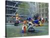 Colourful Sculptures of the Tinguely Fountain, Pompidou Centre, Beaubourg, Paris, France, Europe-Nigel Francis-Stretched Canvas