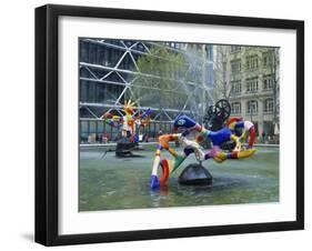 Colourful Sculptures of the Tinguely Fountain, Pompidou Centre, Beaubourg, Paris, France, Europe-Nigel Francis-Framed Photographic Print