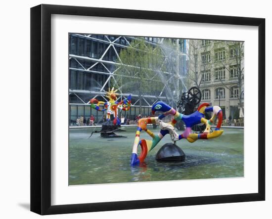 Colourful Sculptures of the Tinguely Fountain, Pompidou Centre, Beaubourg, Paris, France, Europe-Nigel Francis-Framed Photographic Print