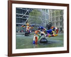 Colourful Sculptures of the Tinguely Fountain, Pompidou Centre, Beaubourg, Paris, France, Europe-Nigel Francis-Framed Photographic Print