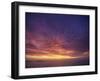 Colourful Skies at Dusk, over Seascape, New Zealand, Pacific-Jeremy Bright-Framed Photographic Print