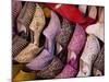Colourful Slippers, Marrakesh, Morocco, North Africa, Africa-Frank Fell-Mounted Photographic Print