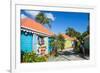 Colourful souvenir shops in Roadtown, Tortola, British Virgin Islands, West Indies, Caribbean, Cent-Michael Runkel-Framed Photographic Print