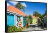 Colourful souvenir shops in Roadtown, Tortola, British Virgin Islands, West Indies, Caribbean, Cent-Michael Runkel-Framed Stretched Canvas