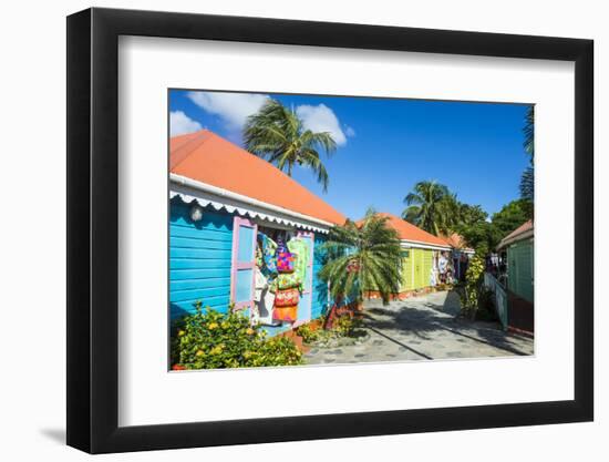 Colourful souvenir shops in Roadtown, Tortola, British Virgin Islands, West Indies, Caribbean, Cent-Michael Runkel-Framed Photographic Print