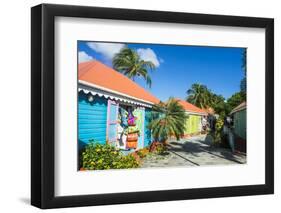 Colourful souvenir shops in Roadtown, Tortola, British Virgin Islands, West Indies, Caribbean, Cent-Michael Runkel-Framed Photographic Print