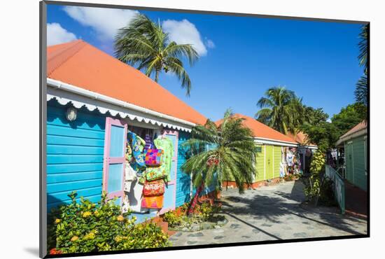 Colourful souvenir shops in Roadtown, Tortola, British Virgin Islands, West Indies, Caribbean, Cent-Michael Runkel-Mounted Photographic Print