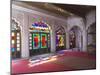 Colourful Stained Glass in the Maharaja's Throne Room, Meherangarh Fort Museum, Jodhpur, India-Eitan Simanor-Mounted Photographic Print