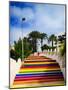 Colourful steps leading to, or from, Playa La Torrecilla in Nerja, Costa del Sol, Malaga Provinc...-Panoramic Images-Mounted Photographic Print