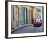 Colourful Street With Traditional Old American Car Parked, Old Havana, Cuba, West Indies, Caribbean-Martin Child-Framed Photographic Print