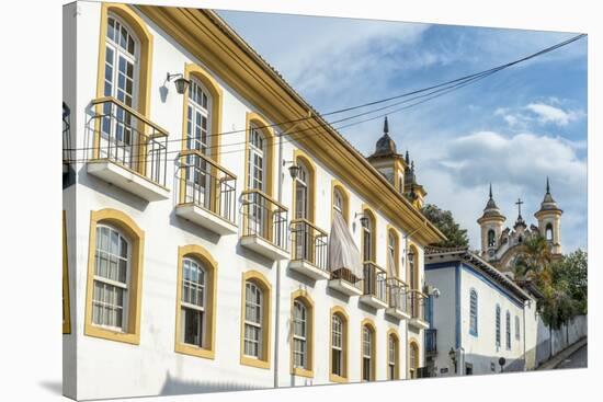 Colourful Streets, Mariana, Minas Gerais, Brazil, South America-Gabrielle and Michael Therin-Weise-Stretched Canvas