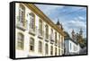 Colourful Streets, Mariana, Minas Gerais, Brazil, South America-Gabrielle and Michael Therin-Weise-Framed Stretched Canvas