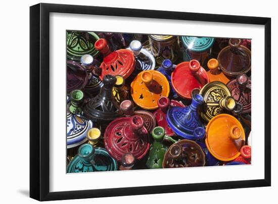 Colourful Tajines, Essaouira, Atlantic Coast, Morocco, North Africa, Africa-Stuart Black-Framed Photographic Print