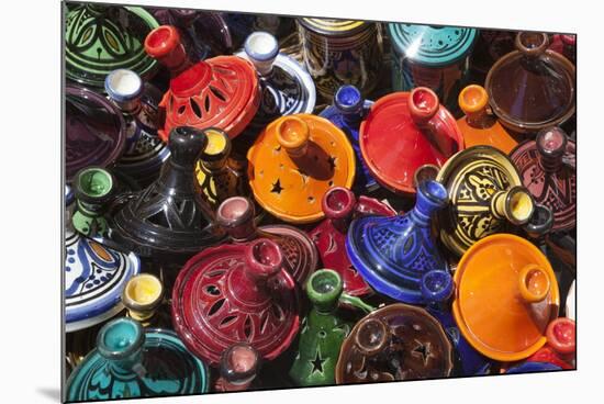 Colourful Tajines, Essaouira, Atlantic Coast, Morocco, North Africa, Africa-Stuart Black-Mounted Photographic Print