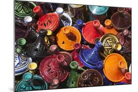 Colourful Tajines, Essaouira, Atlantic Coast, Morocco, North Africa, Africa-Stuart Black-Mounted Photographic Print