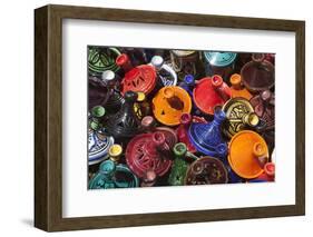 Colourful Tajines, Essaouira, Atlantic Coast, Morocco, North Africa, Africa-Stuart Black-Framed Photographic Print