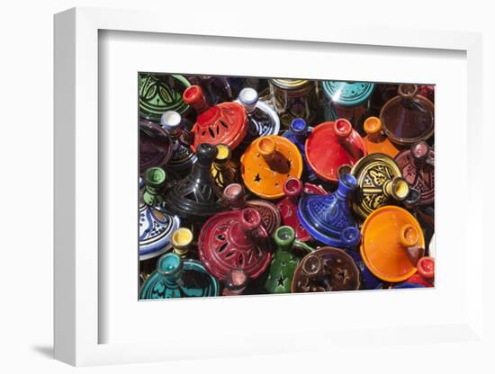 Colourful Tajines, Essaouira, Atlantic Coast, Morocco, North Africa, Africa-Stuart Black-Framed Photographic Print