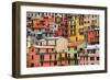 Colourful Texture of Manarola City of Cinque Terre - Italy.-Blaz Kure-Framed Photographic Print