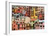 Colourful Texture of Manarola City of Cinque Terre - Italy.-Blaz Kure-Framed Photographic Print