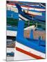 Colourful Traditional Fishing Boats, Aci Trezza, Sicily, Italy, Europe-Martin Child-Mounted Photographic Print