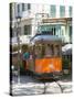 Colourful Tram in Placa Constitucio, Soller, Mallorca, Balearic Islands, Spain, Mediterranean, Euro-Ruth Tomlinson-Stretched Canvas