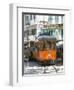 Colourful Tram in Placa Constitucio, Soller, Mallorca, Balearic Islands, Spain, Mediterranean, Euro-Ruth Tomlinson-Framed Photographic Print