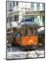 Colourful Tram in Placa Constitucio, Soller, Mallorca, Balearic Islands, Spain, Mediterranean, Euro-Ruth Tomlinson-Mounted Photographic Print