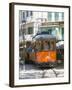 Colourful Tram in Placa Constitucio, Soller, Mallorca, Balearic Islands, Spain, Mediterranean, Euro-Ruth Tomlinson-Framed Photographic Print