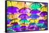 Colourful Umbrellas Collection - Orange Sky-Philippe Hugonnard-Framed Stretched Canvas