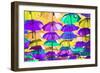 Colourful Umbrellas Collection - Orange Sky-Philippe Hugonnard-Framed Photographic Print