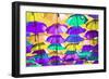 Colourful Umbrellas Collection - Orange Sky-Philippe Hugonnard-Framed Photographic Print