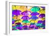 Colourful Umbrellas Collection - Orange Sky-Philippe Hugonnard-Framed Photographic Print