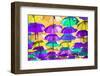 Colourful Umbrellas Collection - Orange Sky-Philippe Hugonnard-Framed Photographic Print