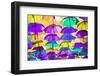 Colourful Umbrellas Collection - Orange Sky-Philippe Hugonnard-Framed Photographic Print