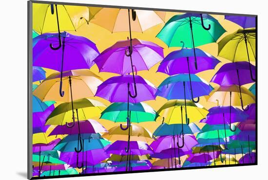 Colourful Umbrellas Collection - Orange Sky-Philippe Hugonnard-Mounted Photographic Print