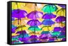 Colourful Umbrellas Collection - Orange Sky-Philippe Hugonnard-Framed Stretched Canvas