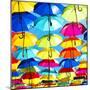 Colourful Umbrellas Square Collection - Blue Sky-Philippe Hugonnard-Mounted Photographic Print