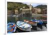 Colourful village houses and boats in harbour, Vernazza, Cinque Terre, UNESCO World Heritage Site, -Eleanor Scriven-Framed Photographic Print