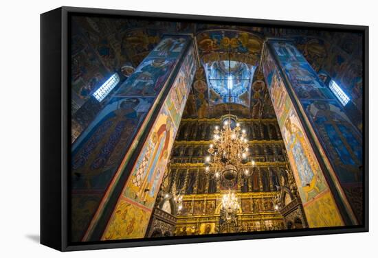 Colourful Wall Paintings in the Church of Elijah the Prophet in Yaroslavl-Michael Runkel-Framed Stretched Canvas