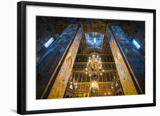 Colourful Wall Paintings in the Church of Elijah the Prophet in Yaroslavl-Michael Runkel-Framed Photographic Print