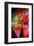 Colourful Windows in the Transit Area of Miami Airport, Miami, Florida, Usa-Axel Schmies-Framed Photographic Print