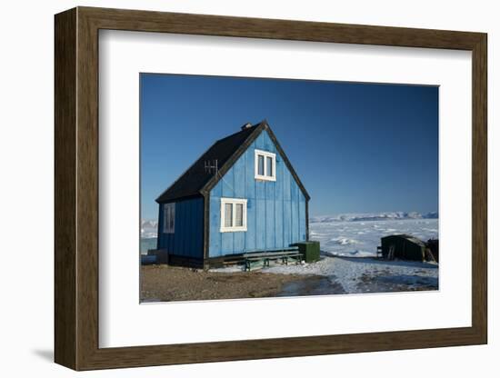 Colourful Wooden House in the Village of Qaanaaq-Louise Murray-Framed Photographic Print