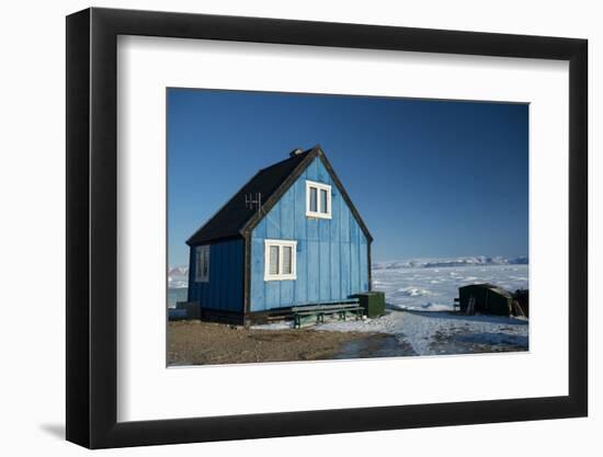 Colourful Wooden House in the Village of Qaanaaq-Louise Murray-Framed Photographic Print