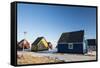 Colourful Wooden Houses in the Village of Qaanaaq-Louise Murray-Framed Stretched Canvas