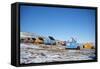 Colourful Wooden Houses in the Village of Qaanaaq-Louise Murray-Framed Stretched Canvas