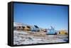 Colourful Wooden Houses in the Village of Qaanaaq-Louise Murray-Framed Stretched Canvas