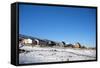 Colourful Wooden Houses in the Village of Qaanaaq-Louise Murray-Framed Stretched Canvas