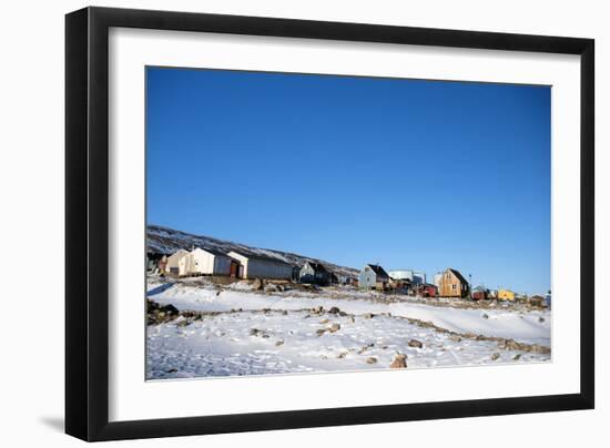 Colourful Wooden Houses in the Village of Qaanaaq-Louise Murray-Framed Photographic Print